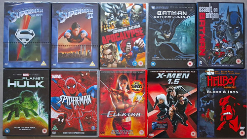 Superhero movies dvd job lot - job,